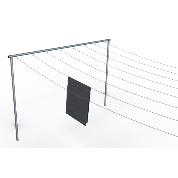 Laundry drying stand | Cross tube 4000 mm8 hooks, one-sided | steel tube  60 mm